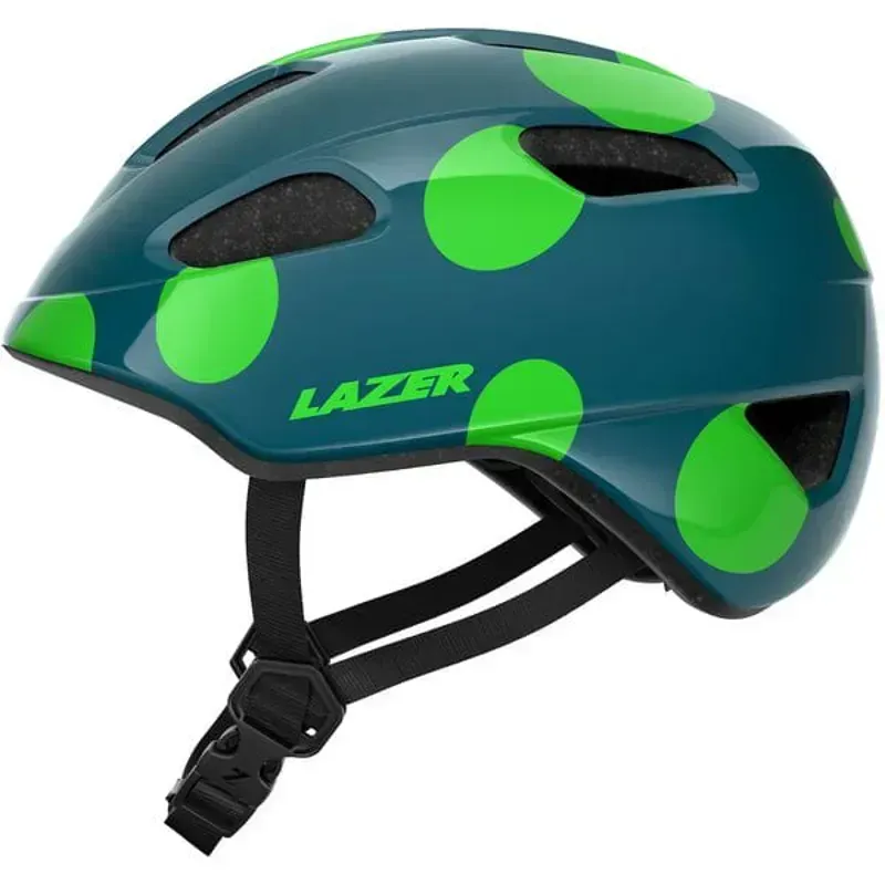 Lazer NutZ 2.0 KinetiCore Youth Helmet in Green Dots-3